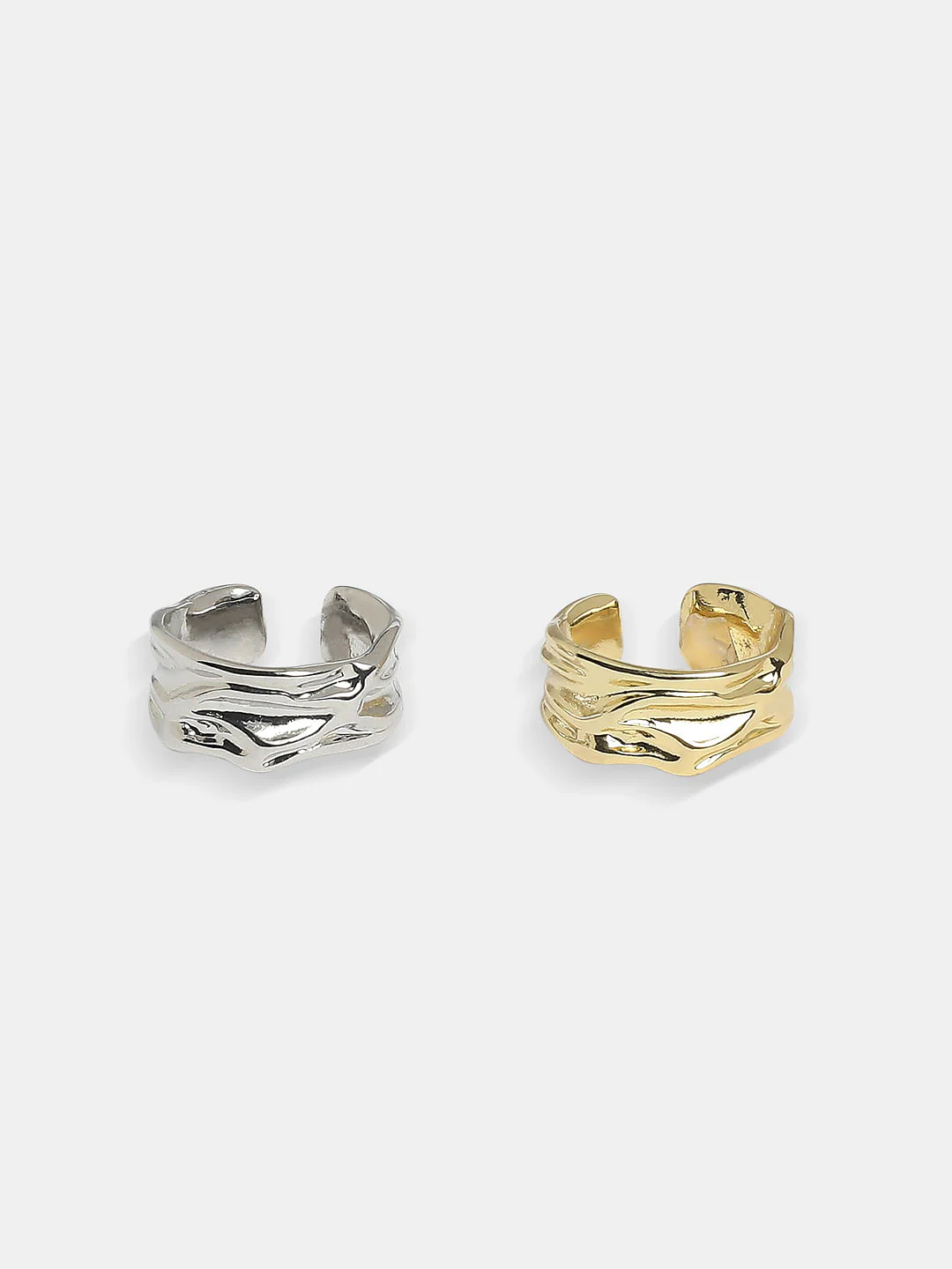 Pack Of 2 Rings - Gold & Silver - Image 3