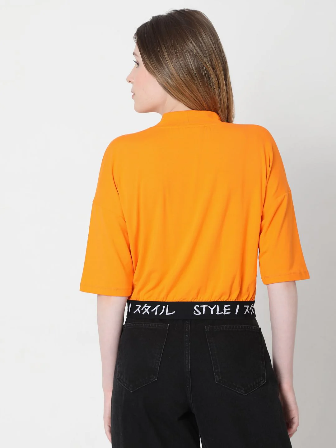 Orange Cropped T-Shirt - Image 4
