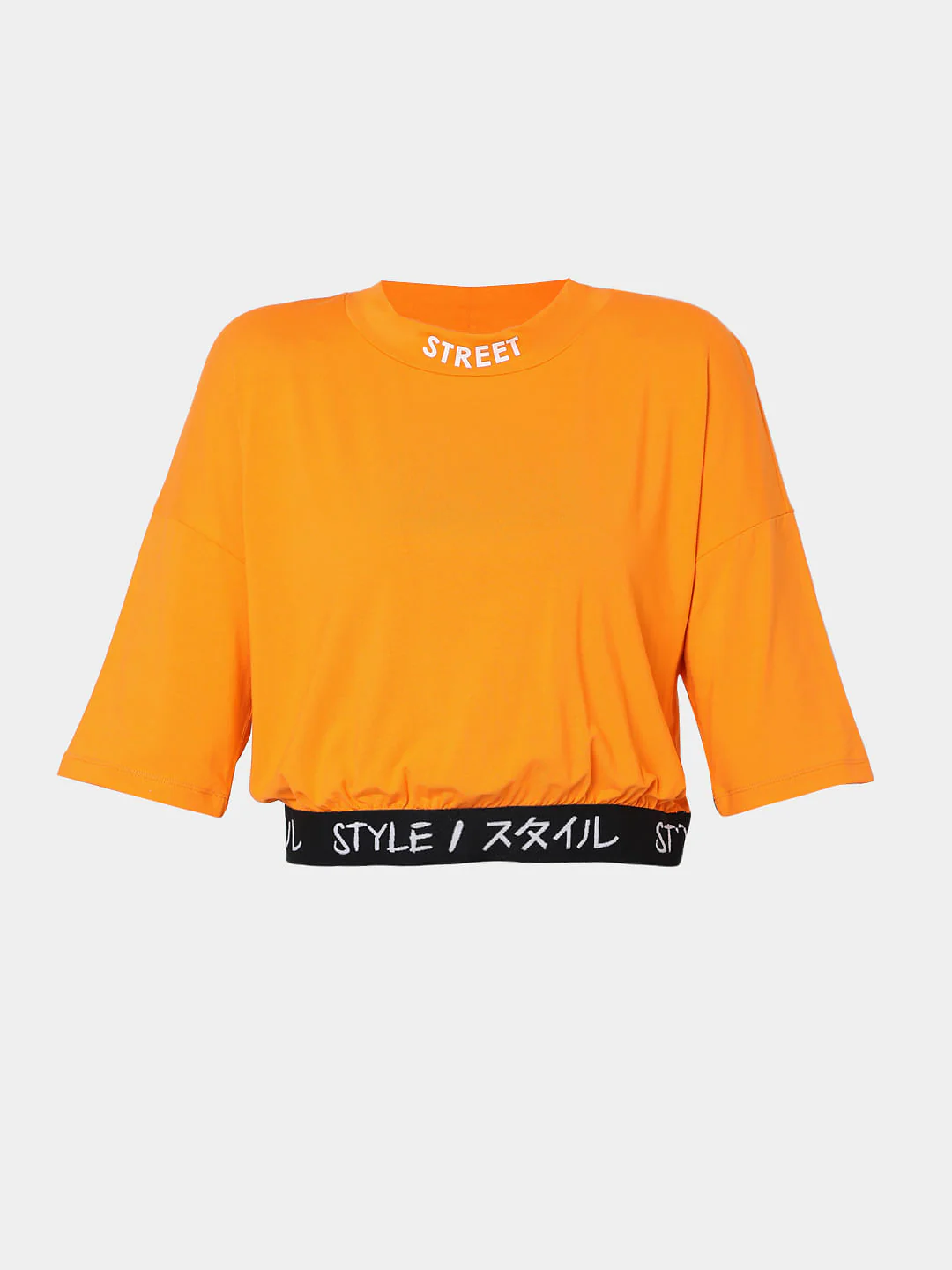 Orange Cropped T-Shirt - Image 7