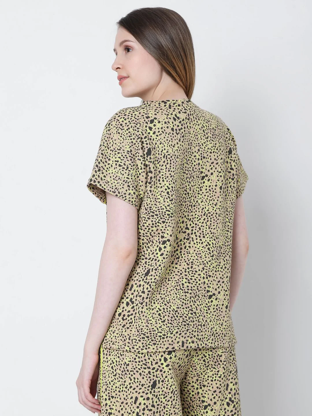 Beige Animal Print Co-Ord Top - Image 4