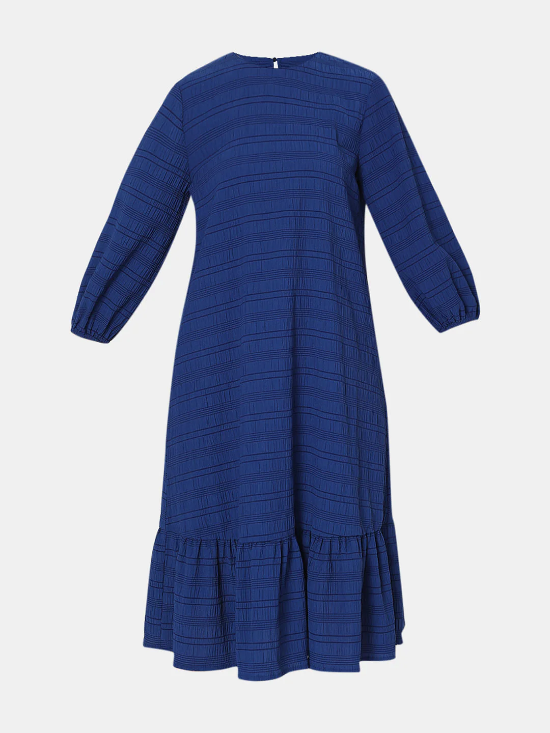 Blue Striped Midi Dress - Image 6