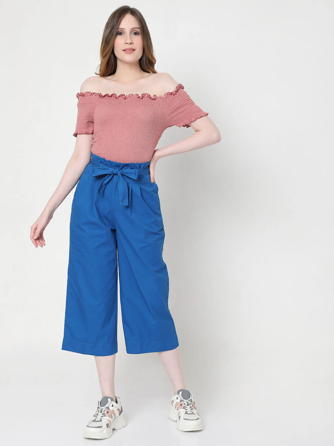 Blue Tie Up Culottes - Image 6