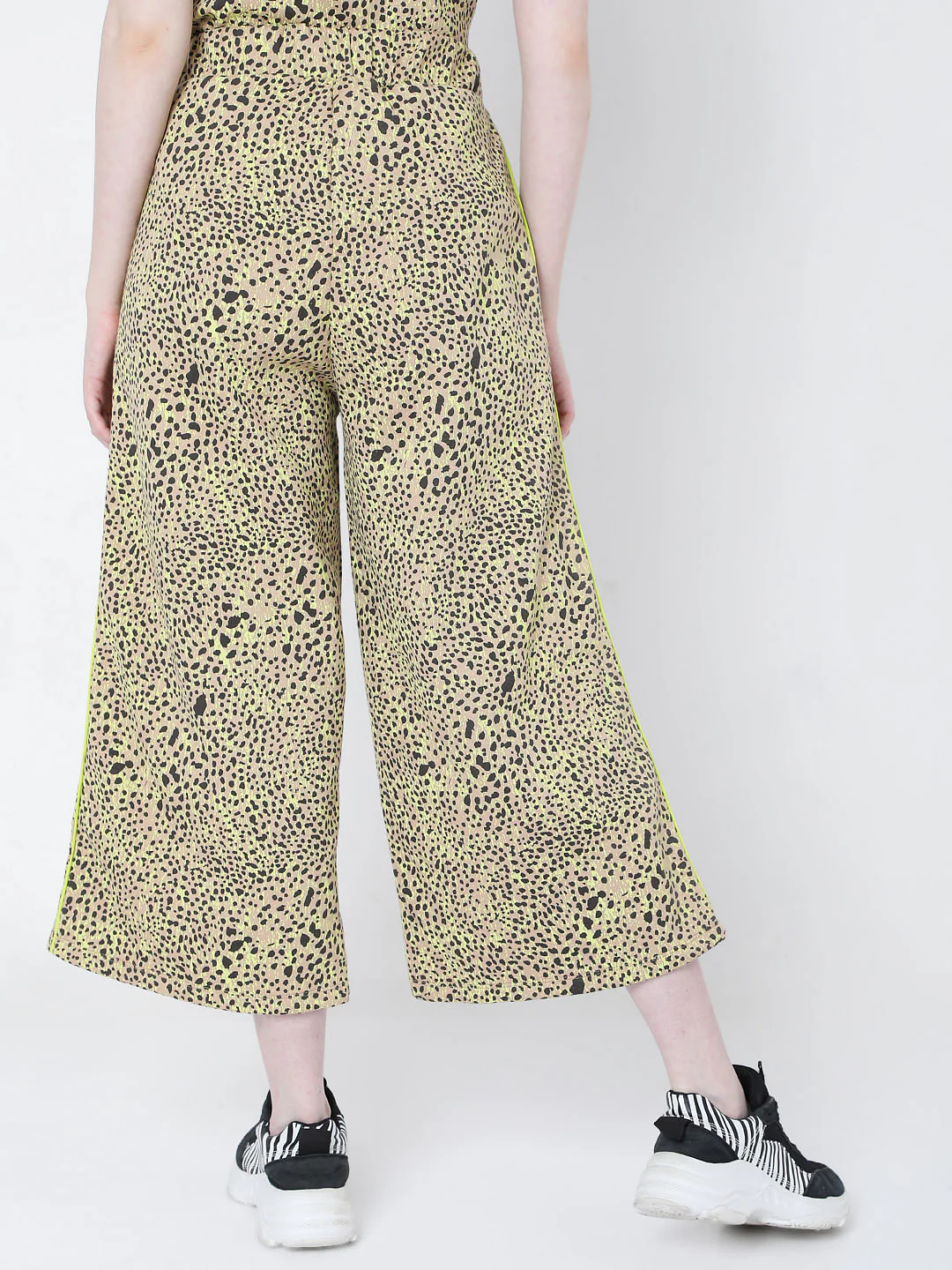 Beige Animal Print Co-Ord Pants - Image 4