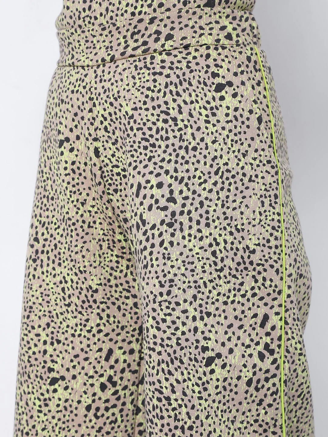 Beige Animal Print Co-Ord Pants - Image 5
