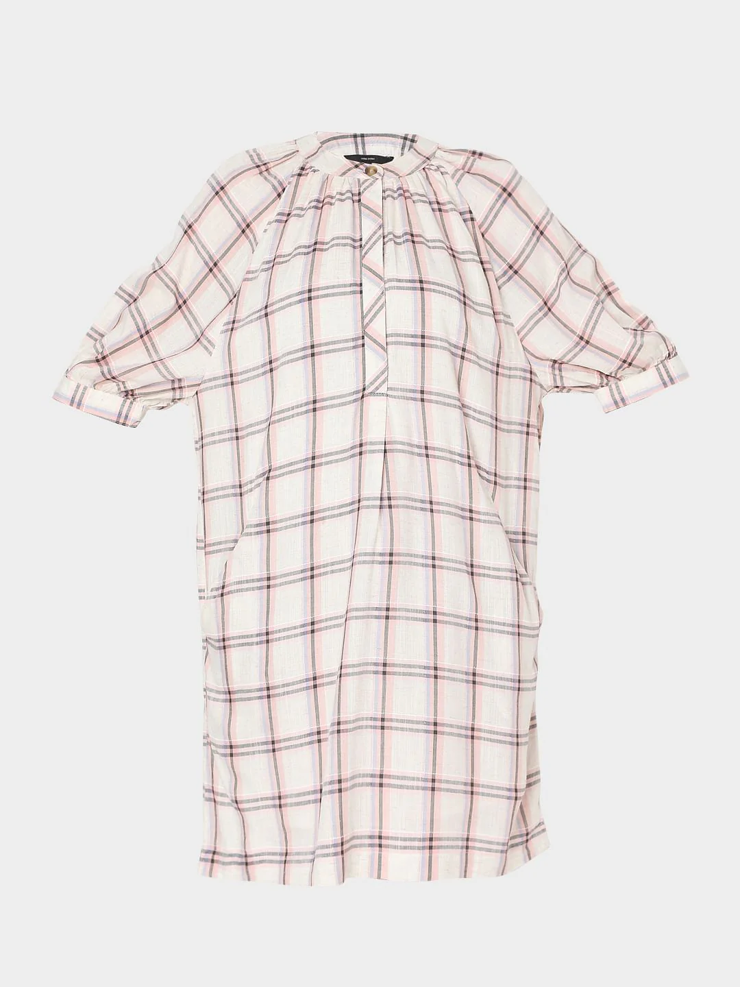 Light Pink Checks Shift Dress - Image 7