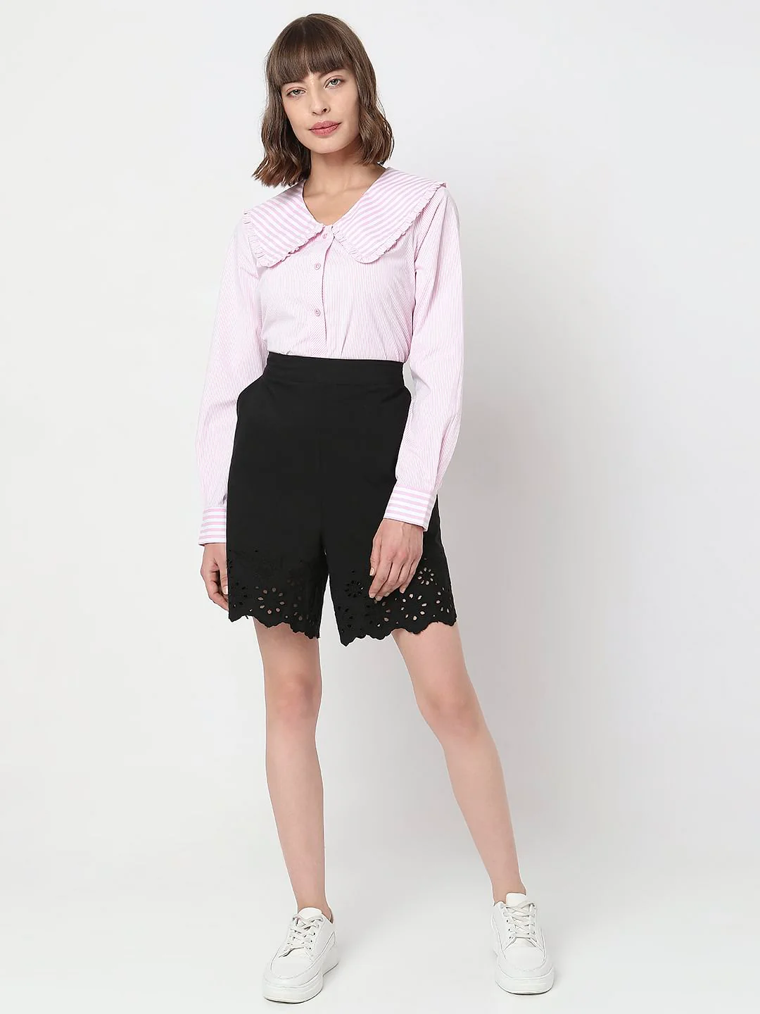 Black High Rise Shorts - Image 6