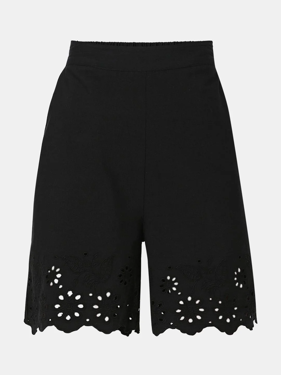 Black High Rise Shorts - Image 7