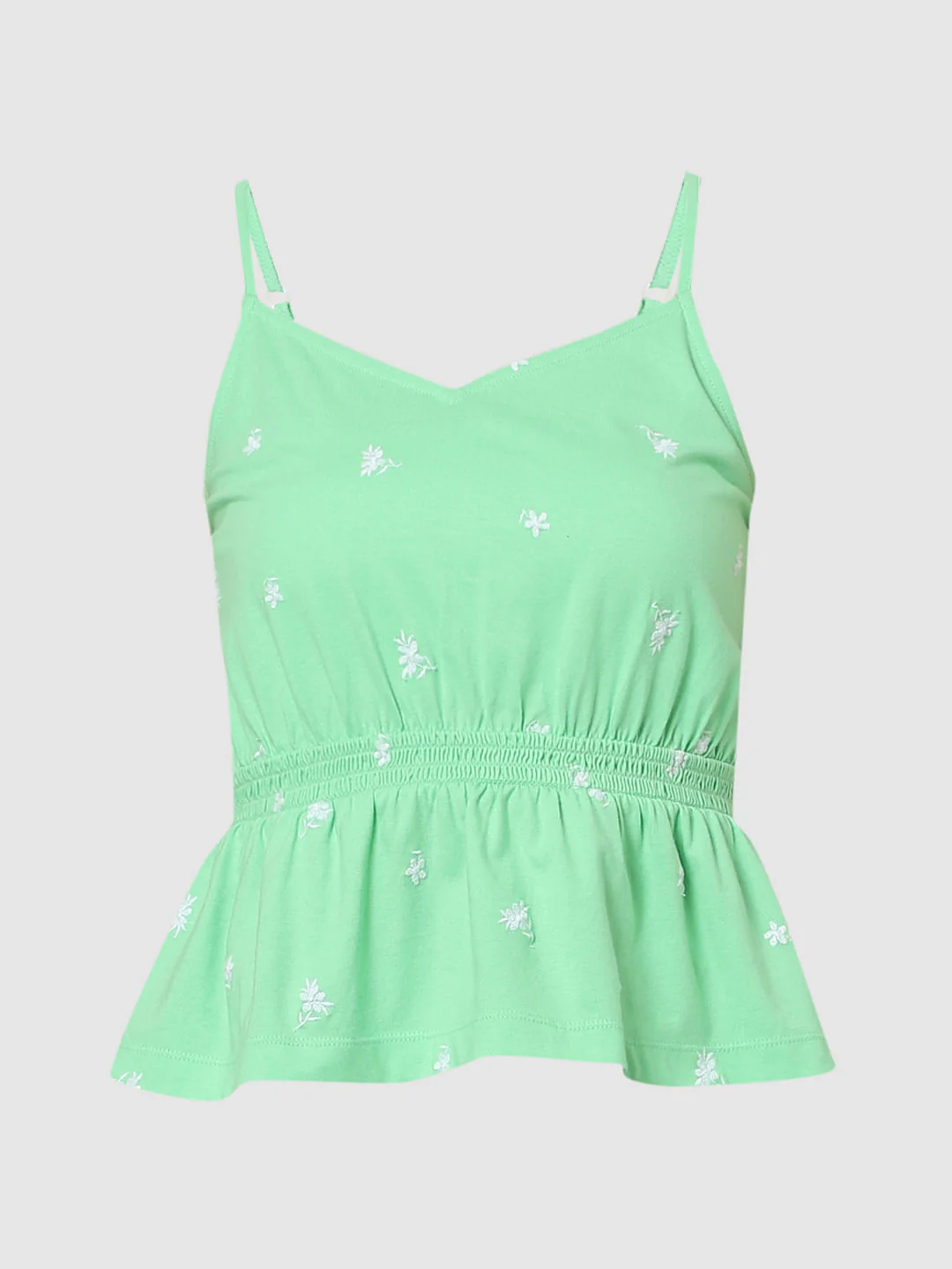 Green Embroidered Strappy Top - Image 7