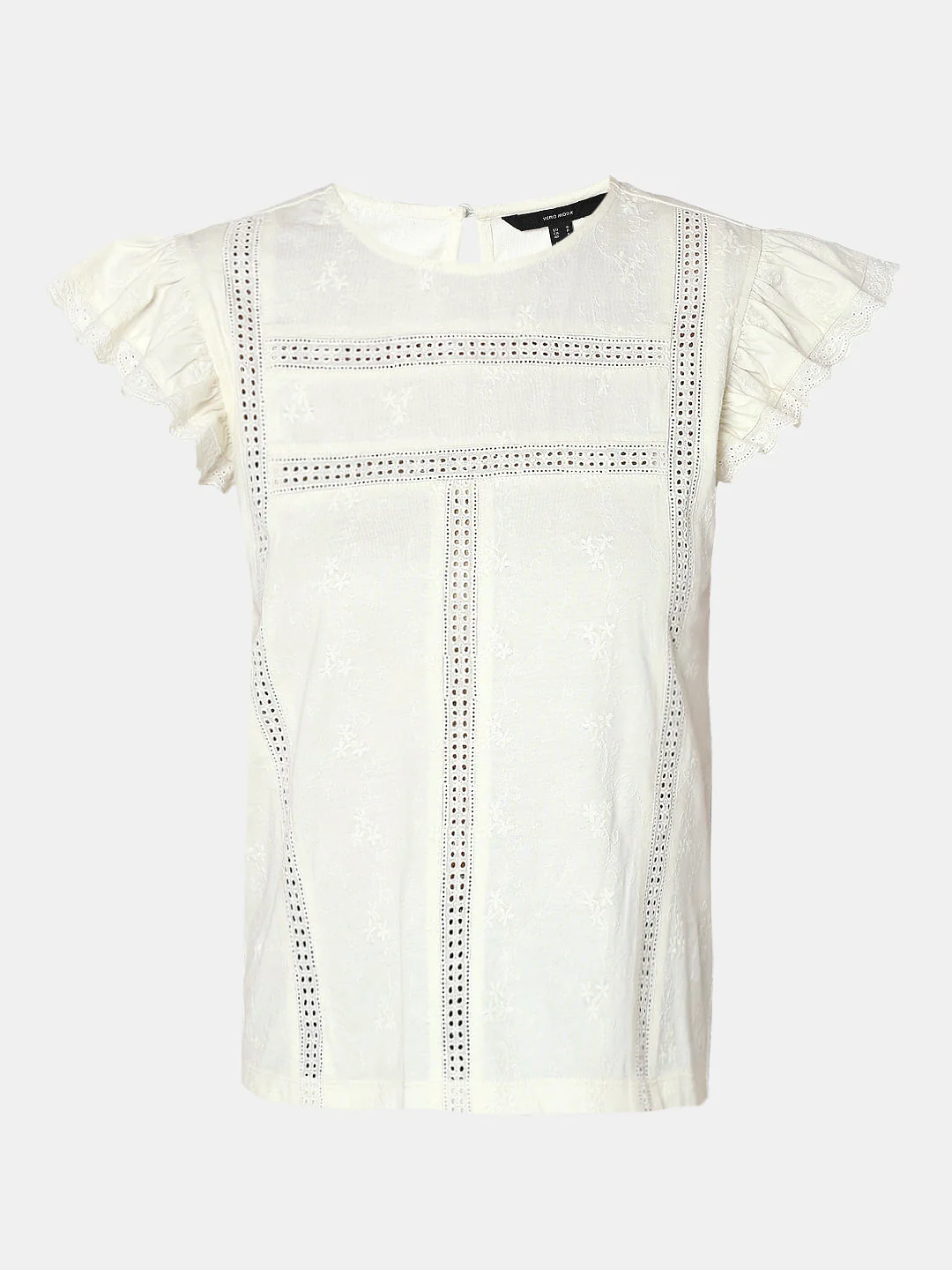 White Ruffle Sleeves Top - Image 7