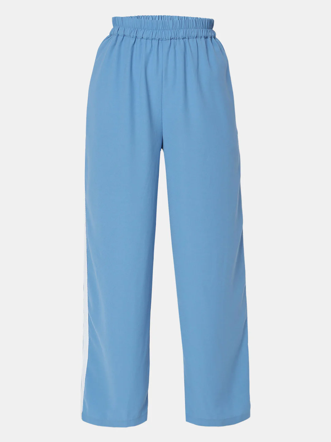 Blue Mid Rise Wide Leg Pants - Image 7