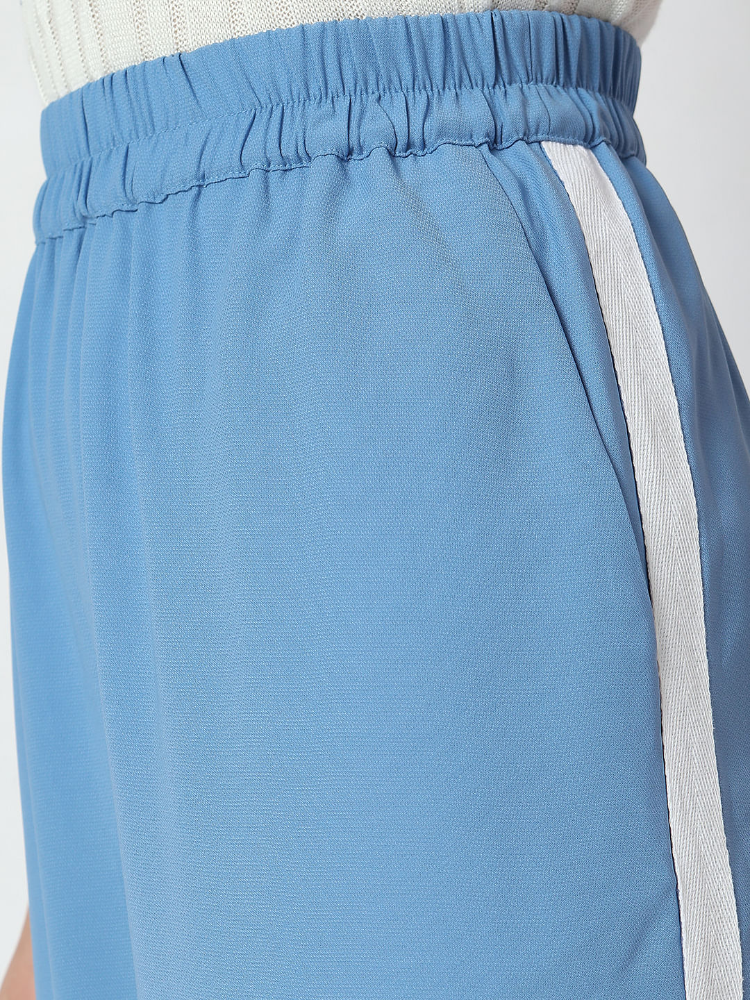 Blue Mid Rise Wide Leg Pants - Image 8