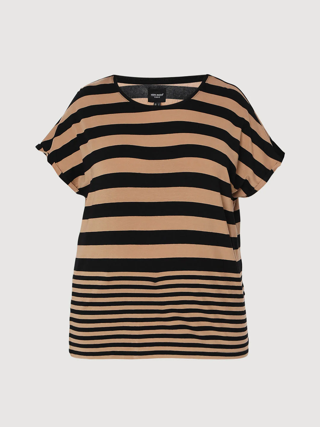 Curve Black Striped T-Shirt - Image 7