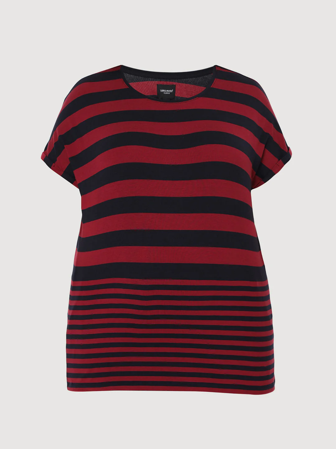 Curve Red Striped T-Shirt - Image 7