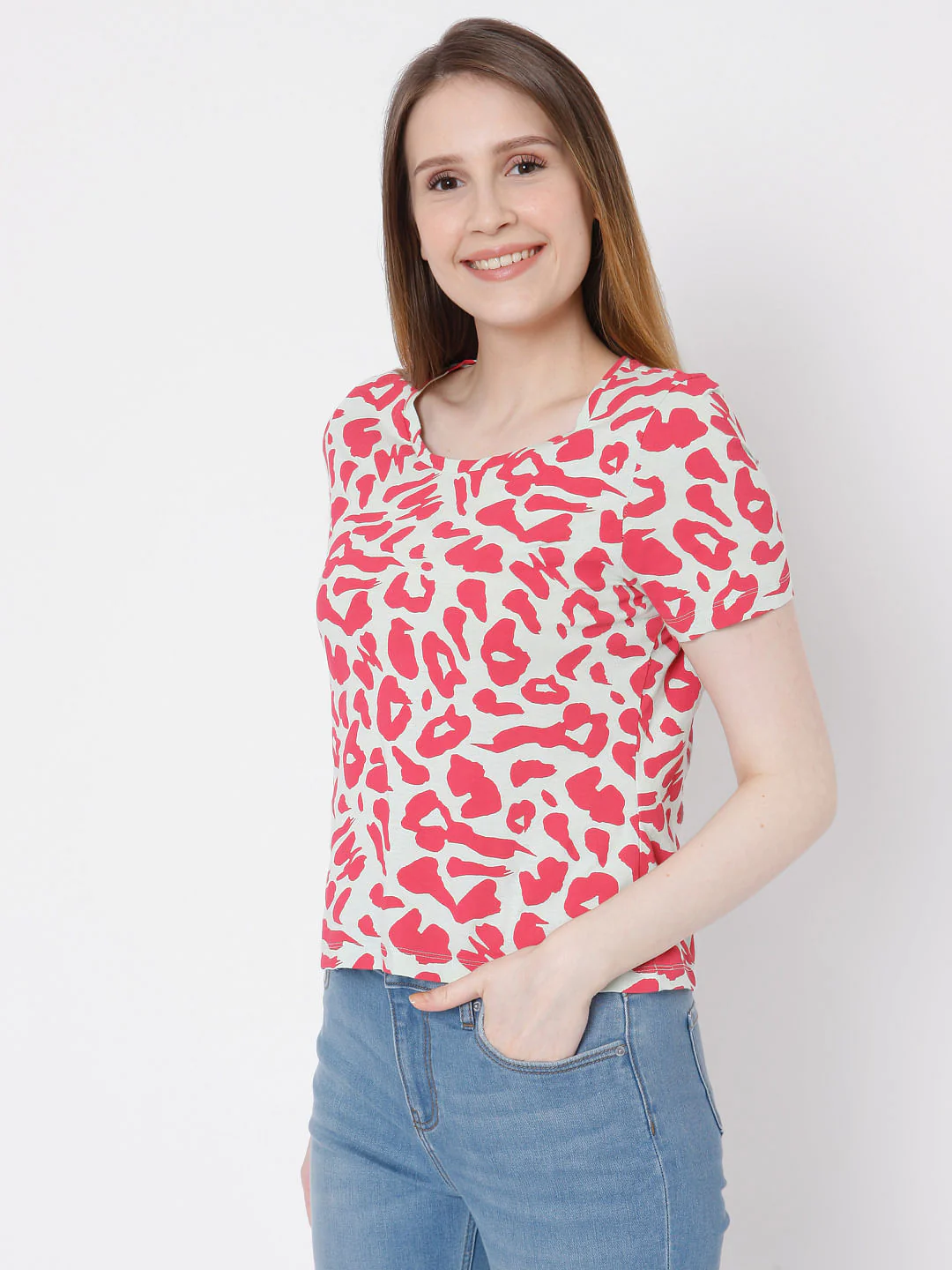 Pink Animal Print T-Shirt - Image 3