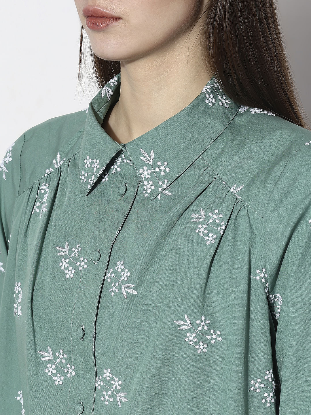 Green Cotton Shirt - Image 8