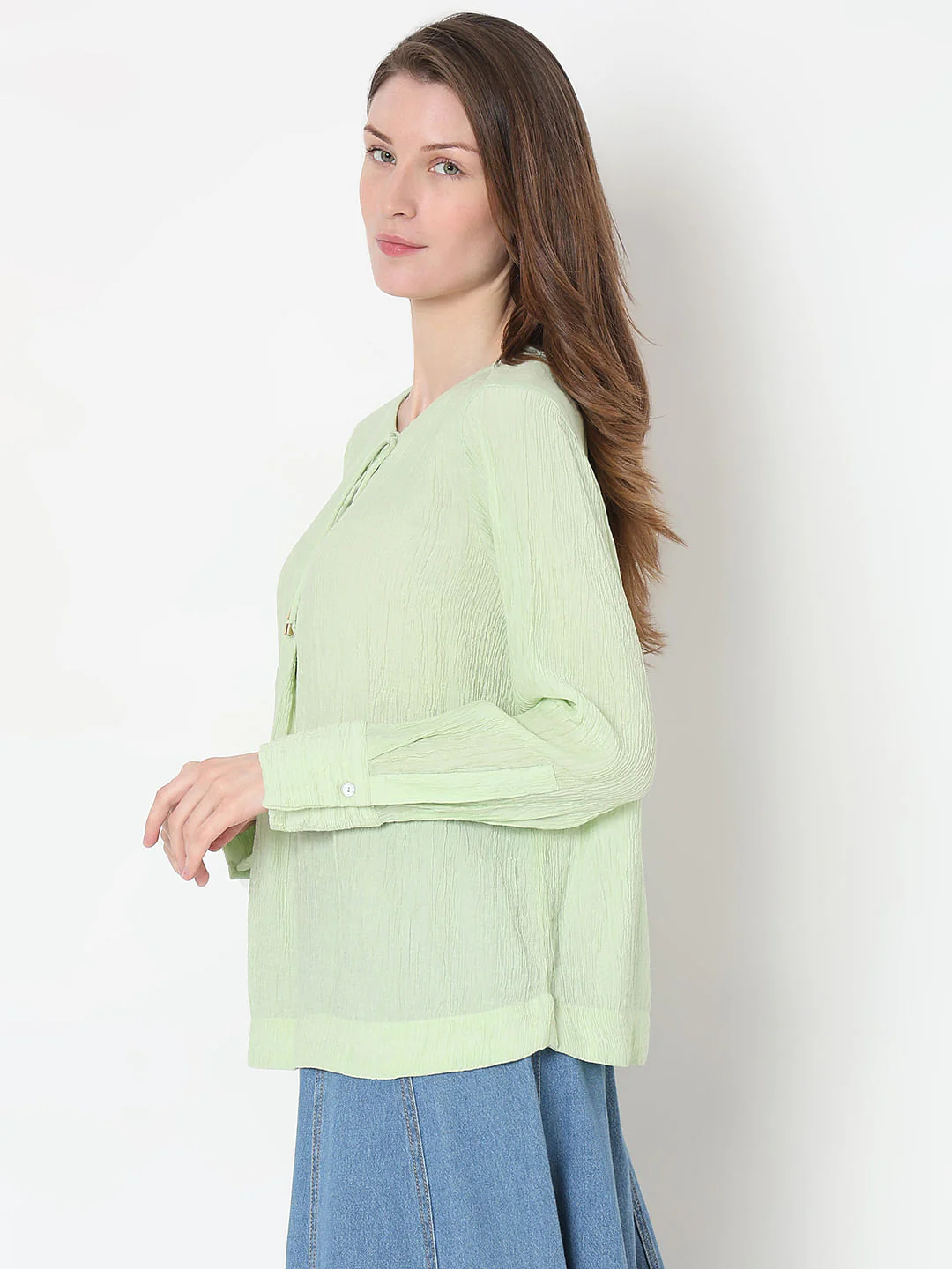 Light Green Textured Top - Image 3