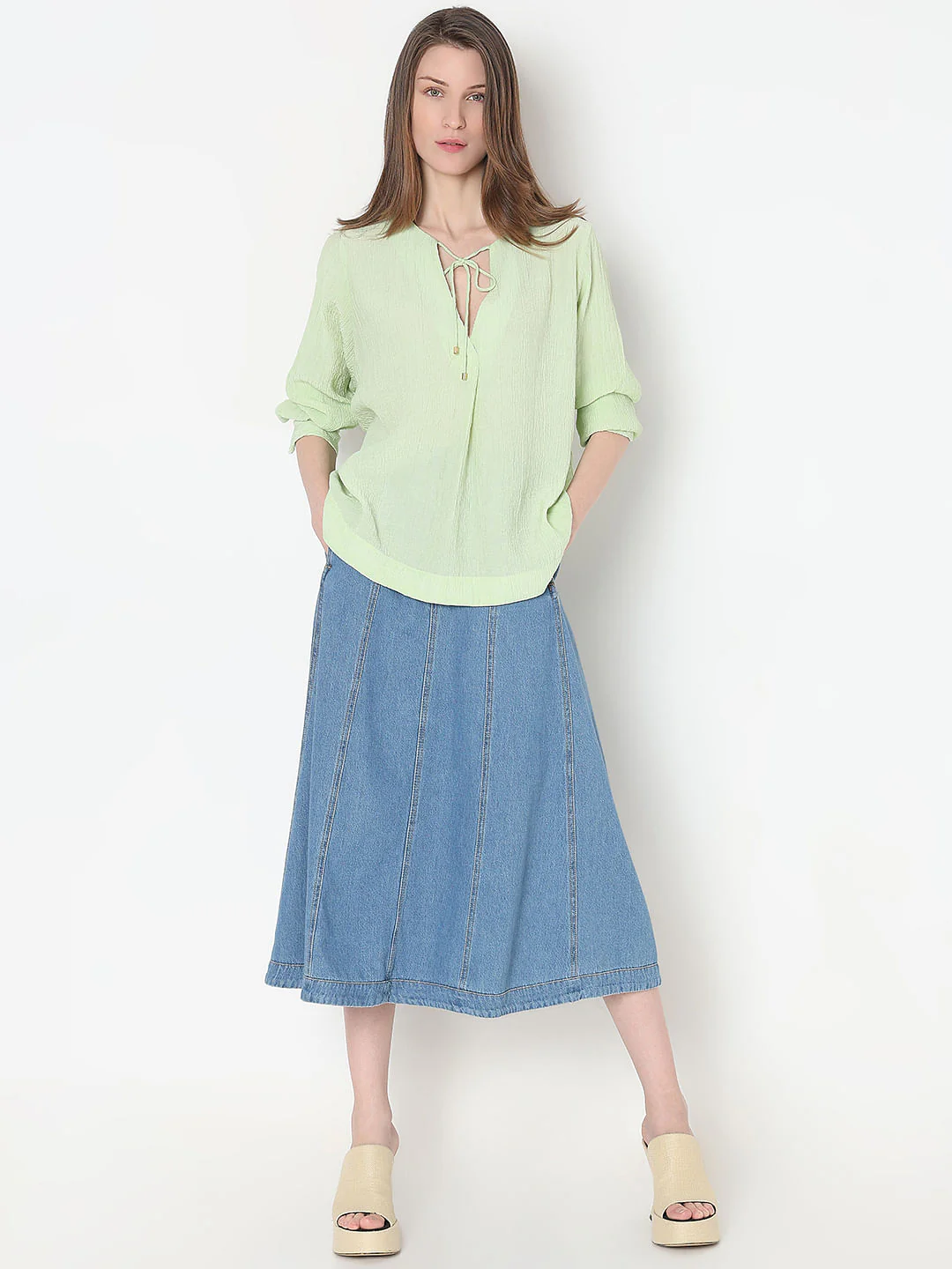 Light Green Textured Top - Image 5