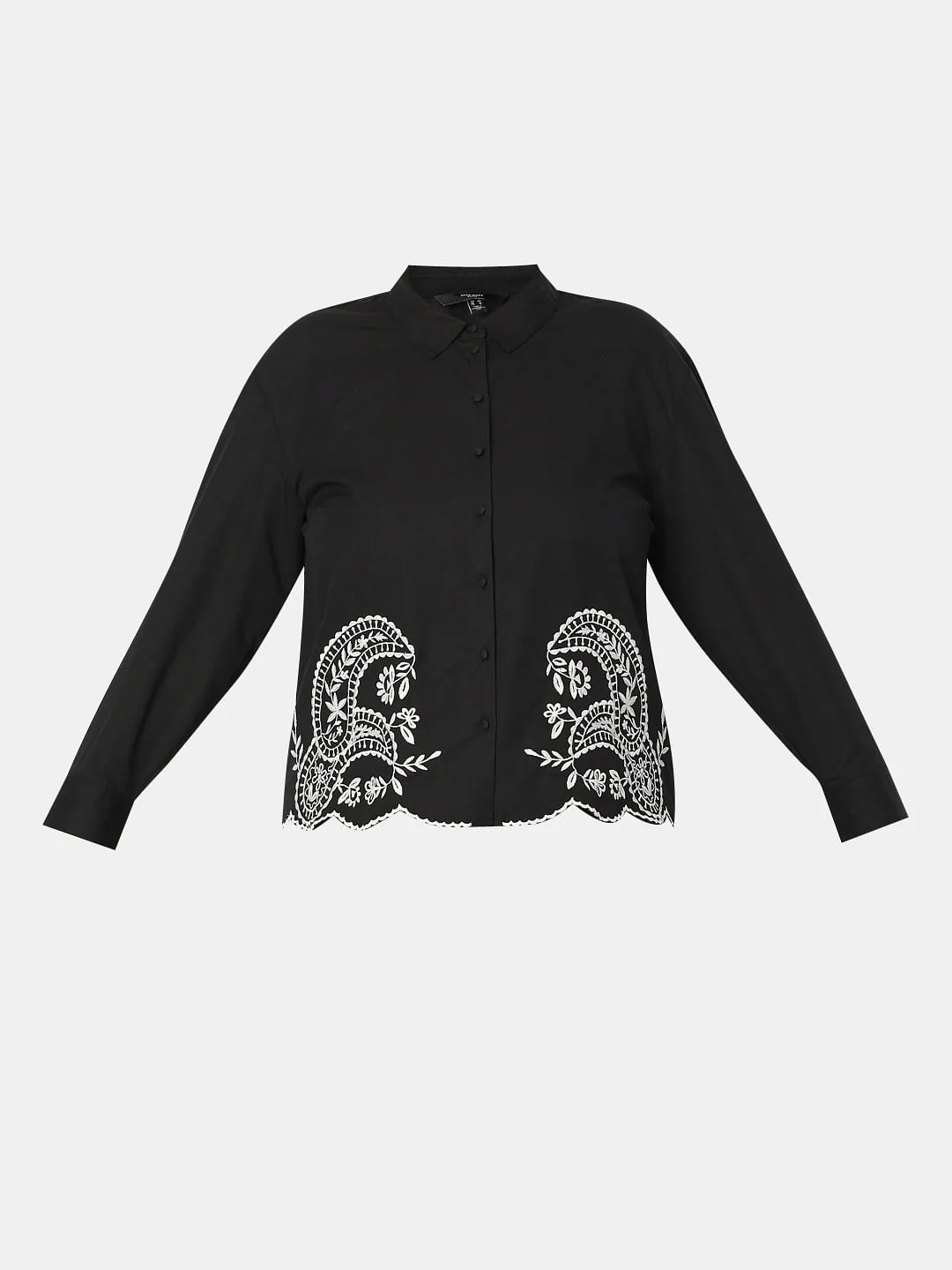 Curve Black Embroidered Shirt - Image 7