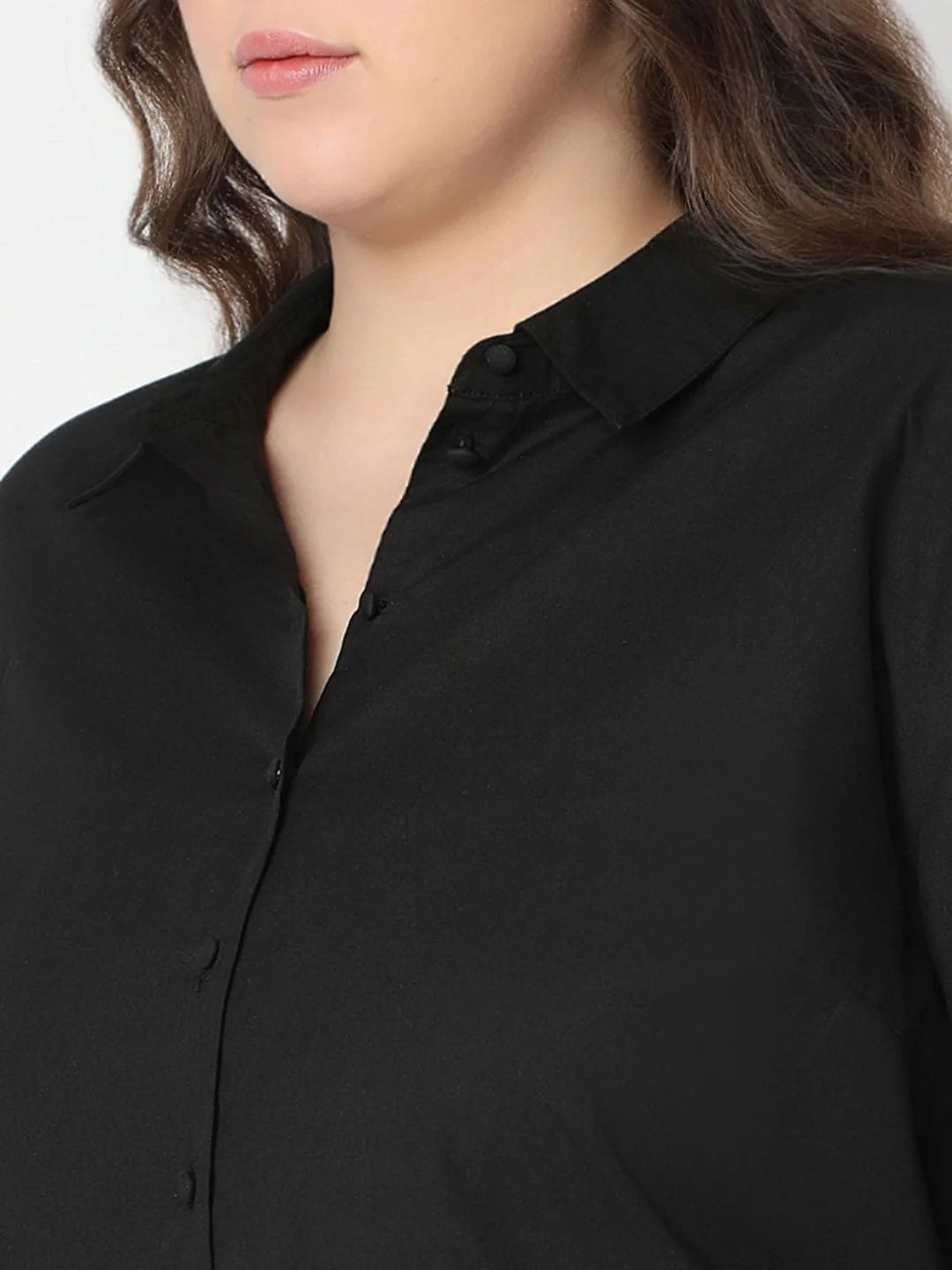 Curve Black Embroidered Shirt - Image 8