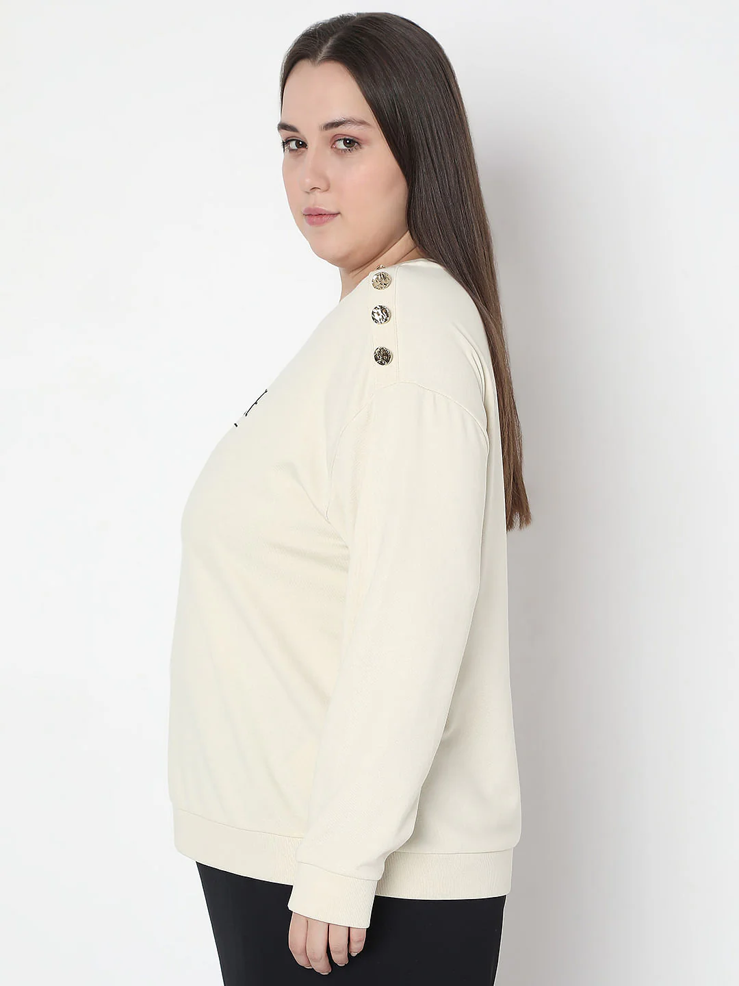 Curve Off-White Printed Sweatshirt - Image 3