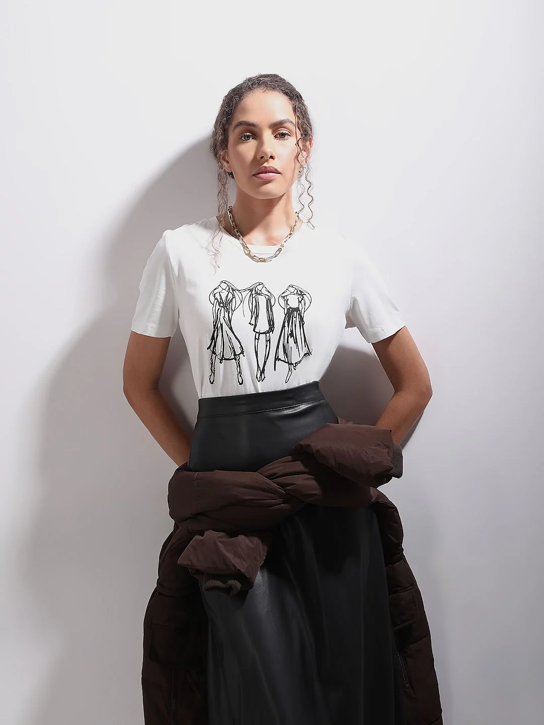 White Printed T-Shirt