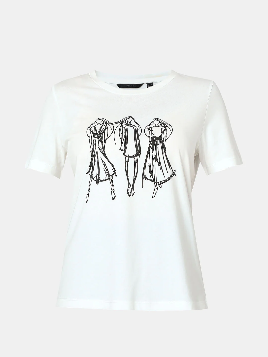 White Printed T-Shirt - Image 7