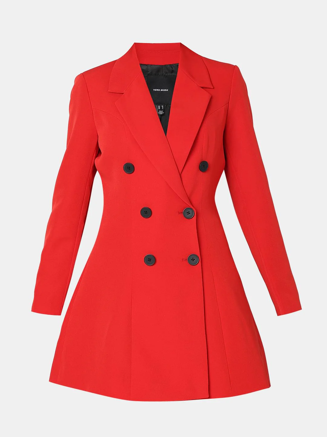 Red Fitted Dress Blazer - Image 7