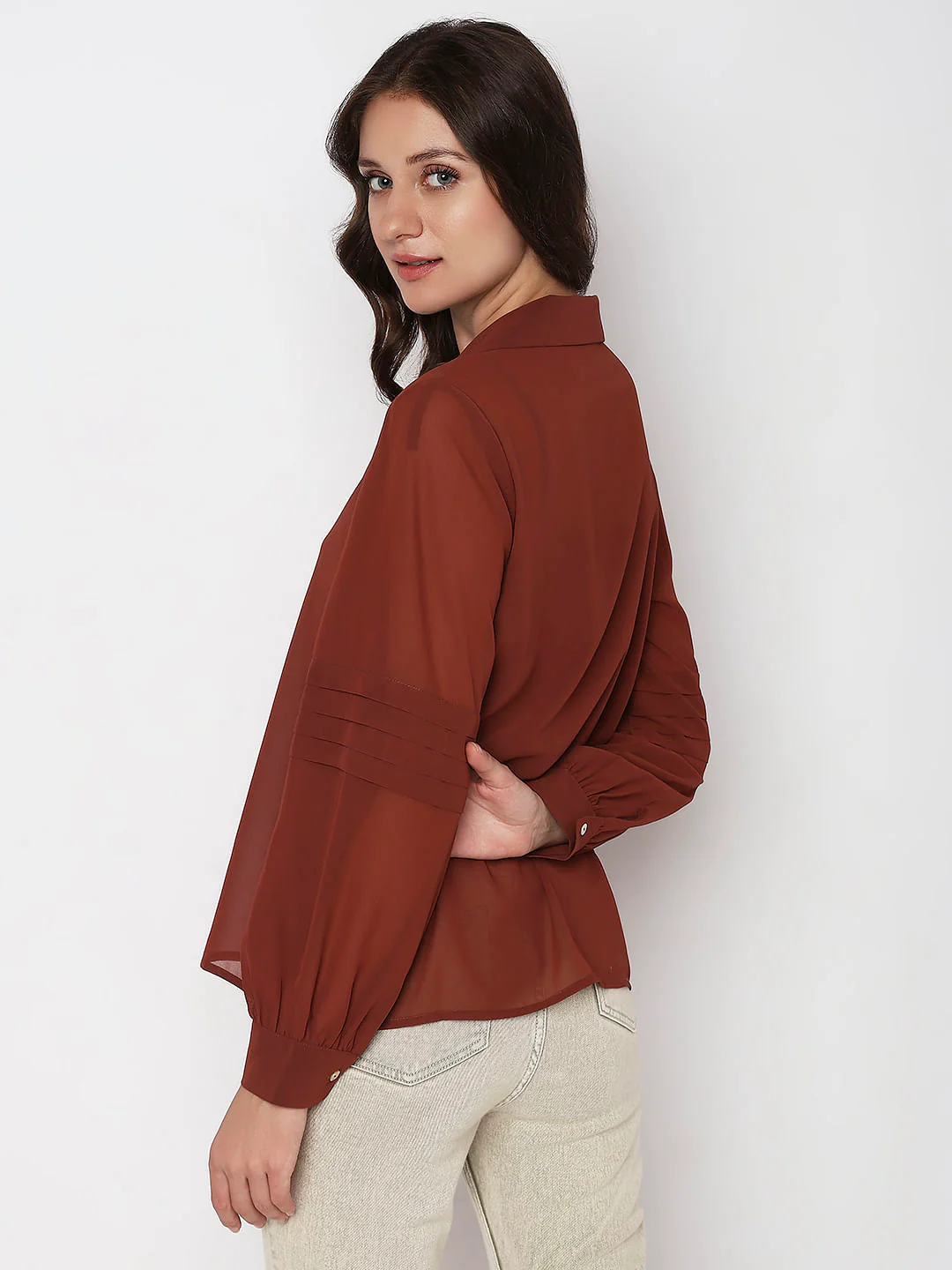 Brown Full Sleeves Shirt - Image 4