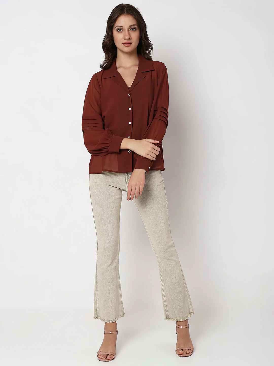 Brown Full Sleeves Shirt - Image 5