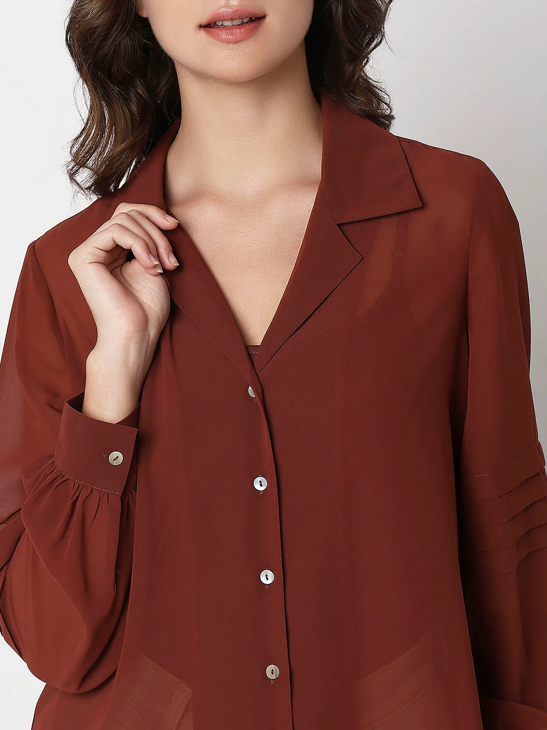Brown Full Sleeves Shirt - Image 6