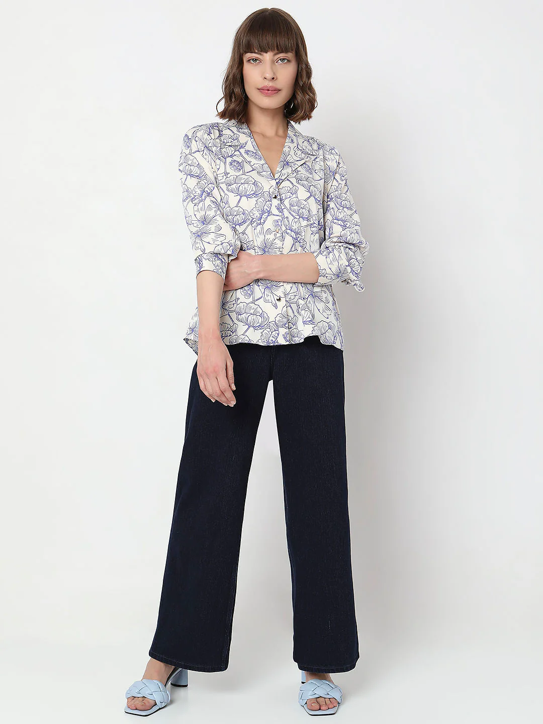 Blue Floral Print Shirt - Image 5
