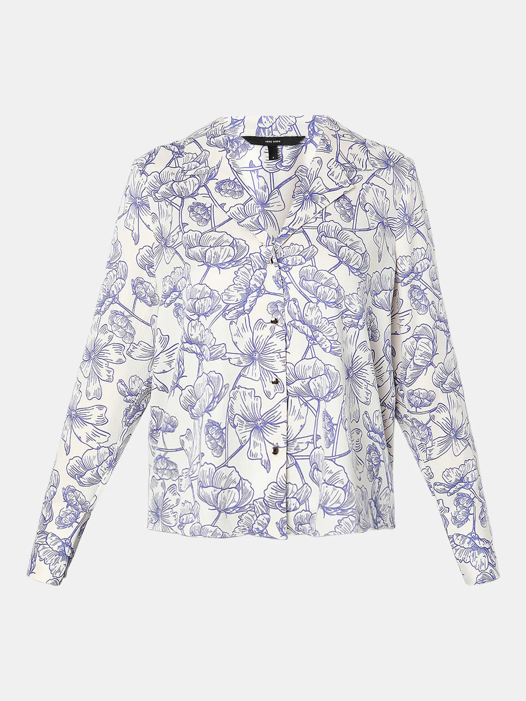 Blue Floral Print Shirt - Image 7