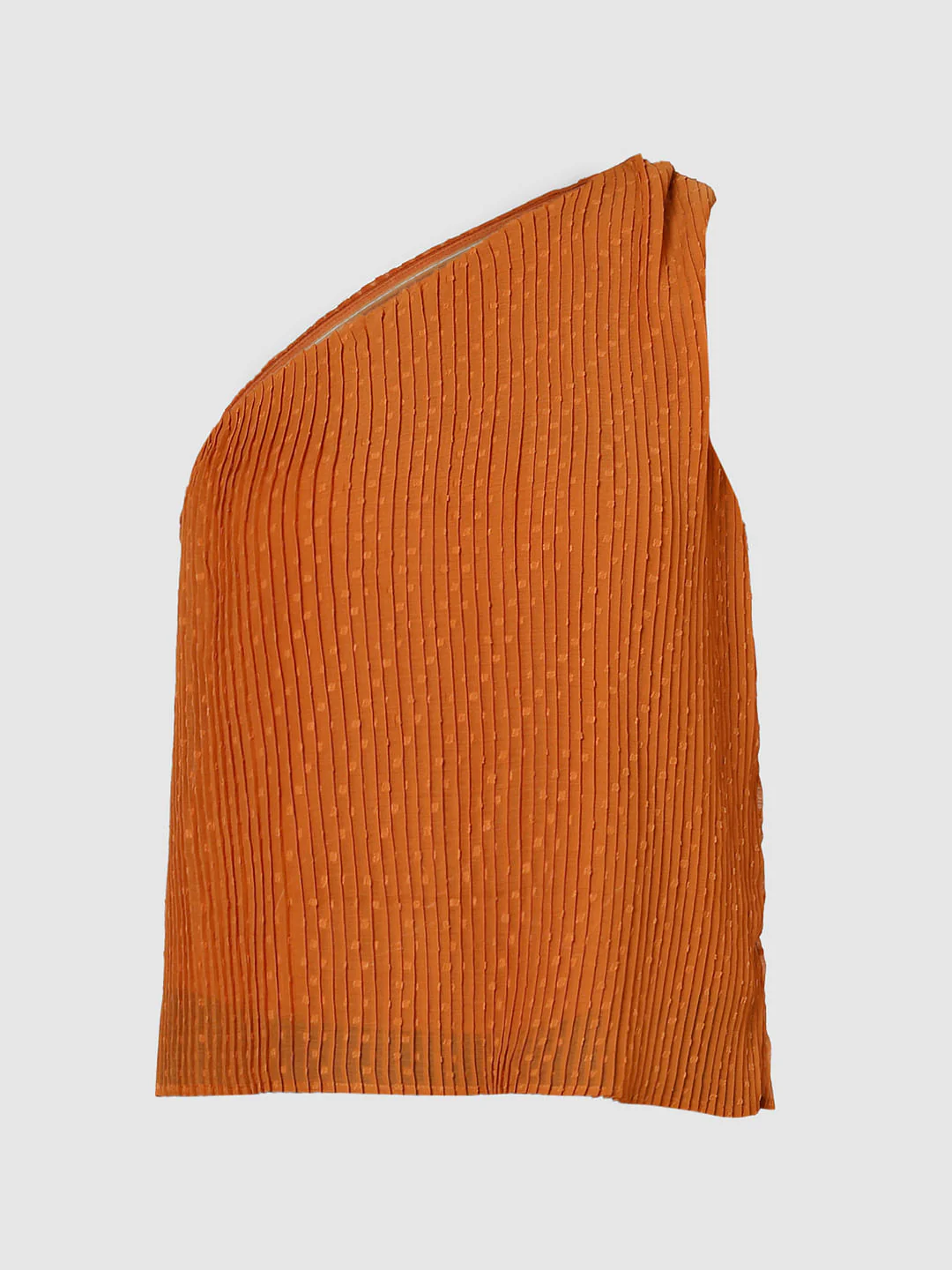 Rust Orange Dobby Pleated Top - Image 7