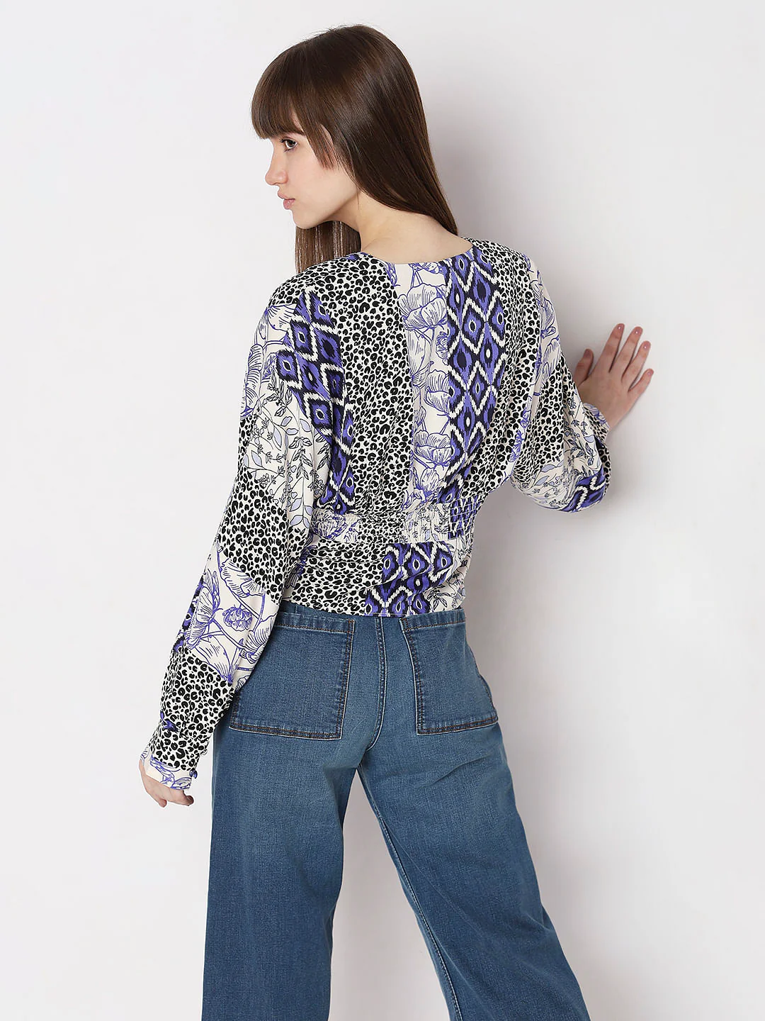 Blue Animal Print Top - Image 4