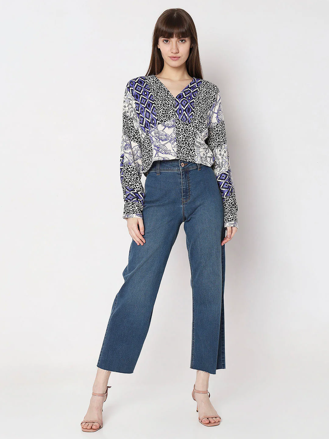 Blue Animal Print Top - Image 5