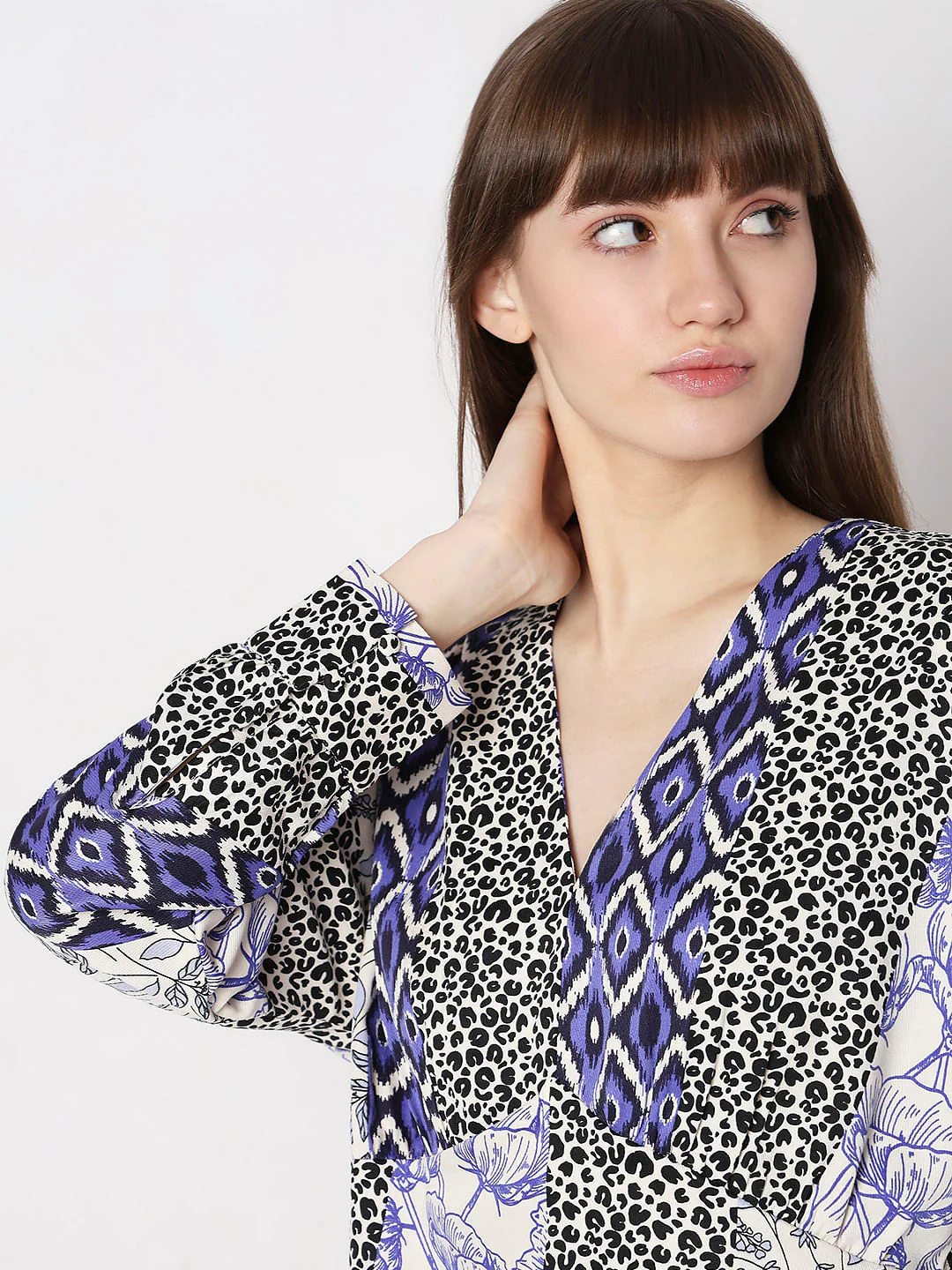 Blue Animal Print Top - Image 6