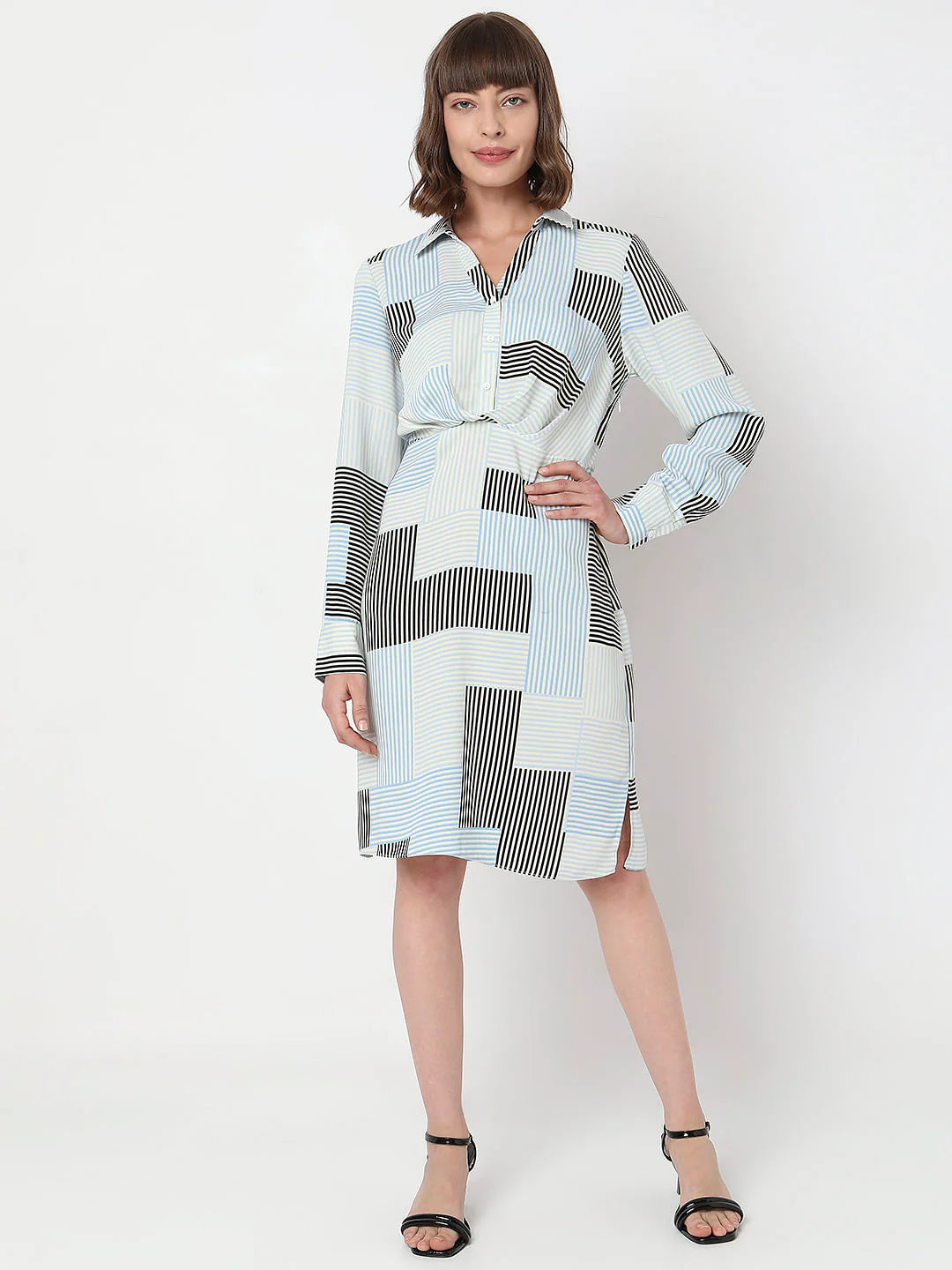 White Printed Mini Dress - Image 5
