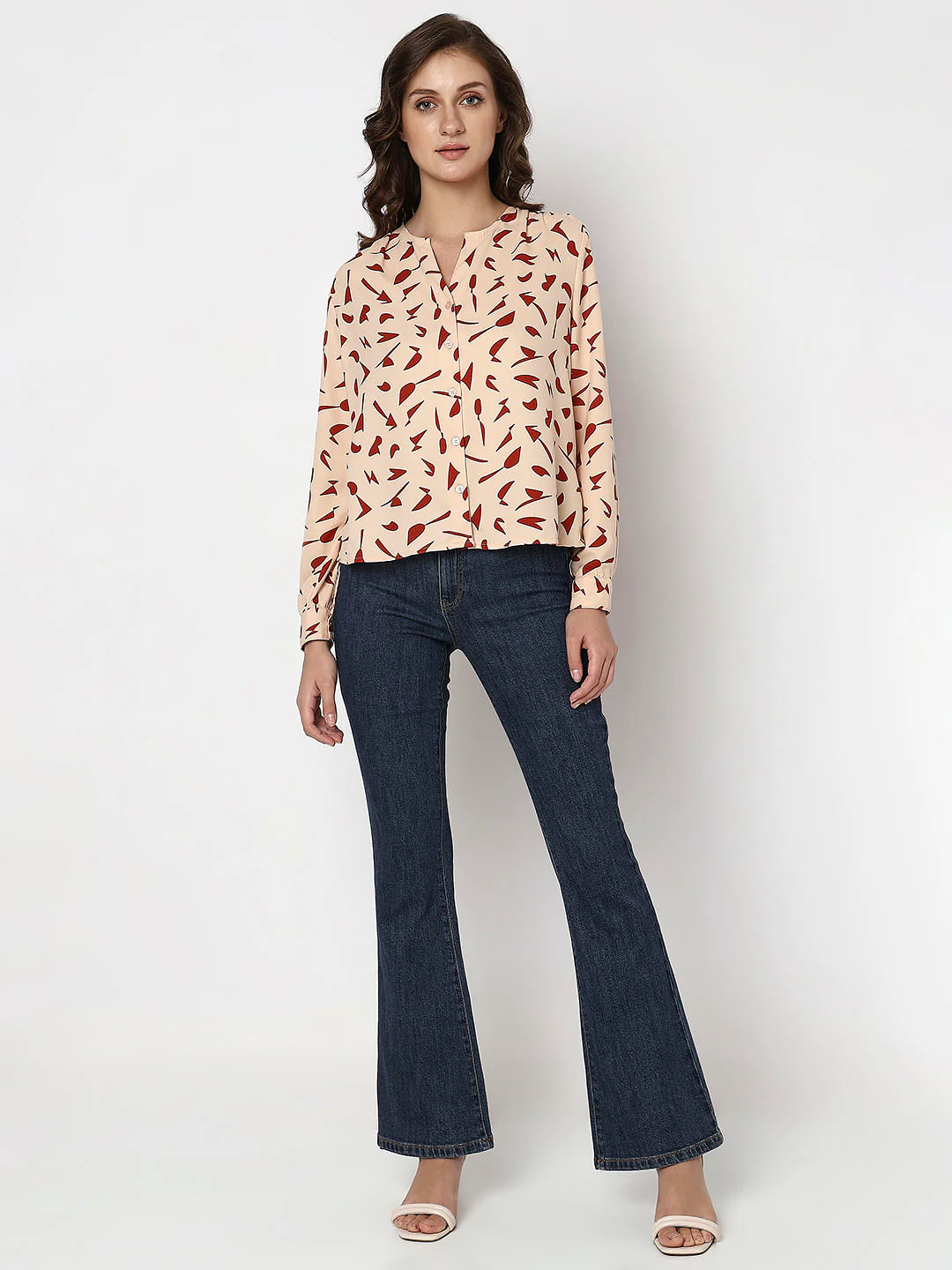 Peach Pink Printed Top - Image 5