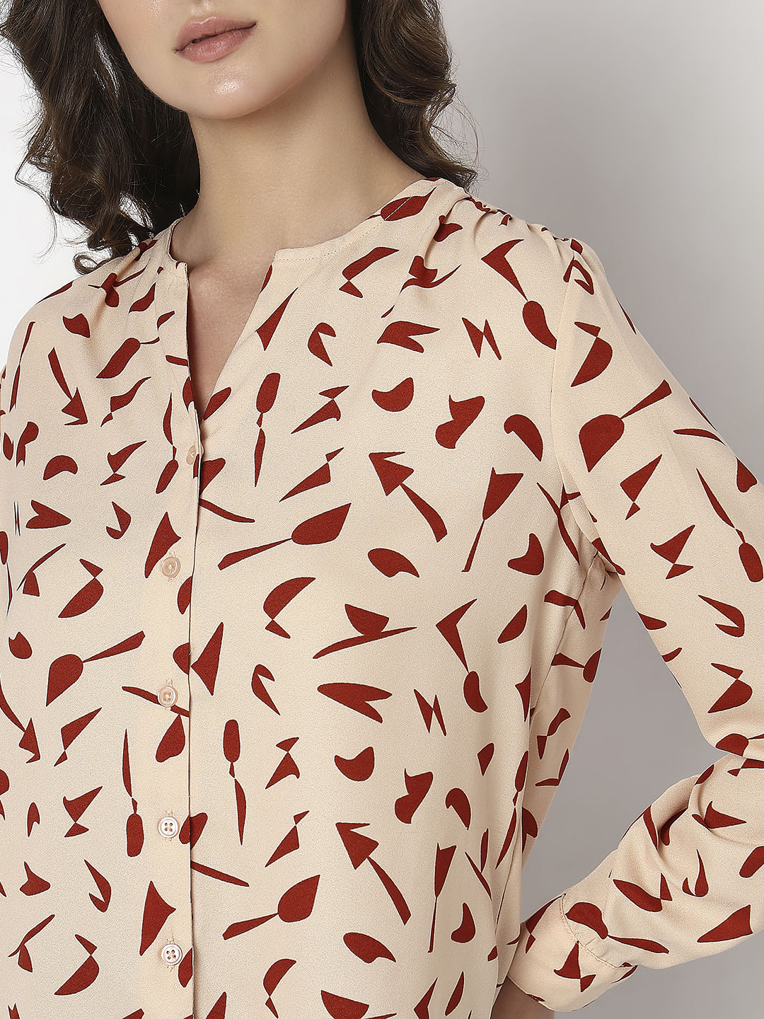 Peach Pink Printed Top - Image 6