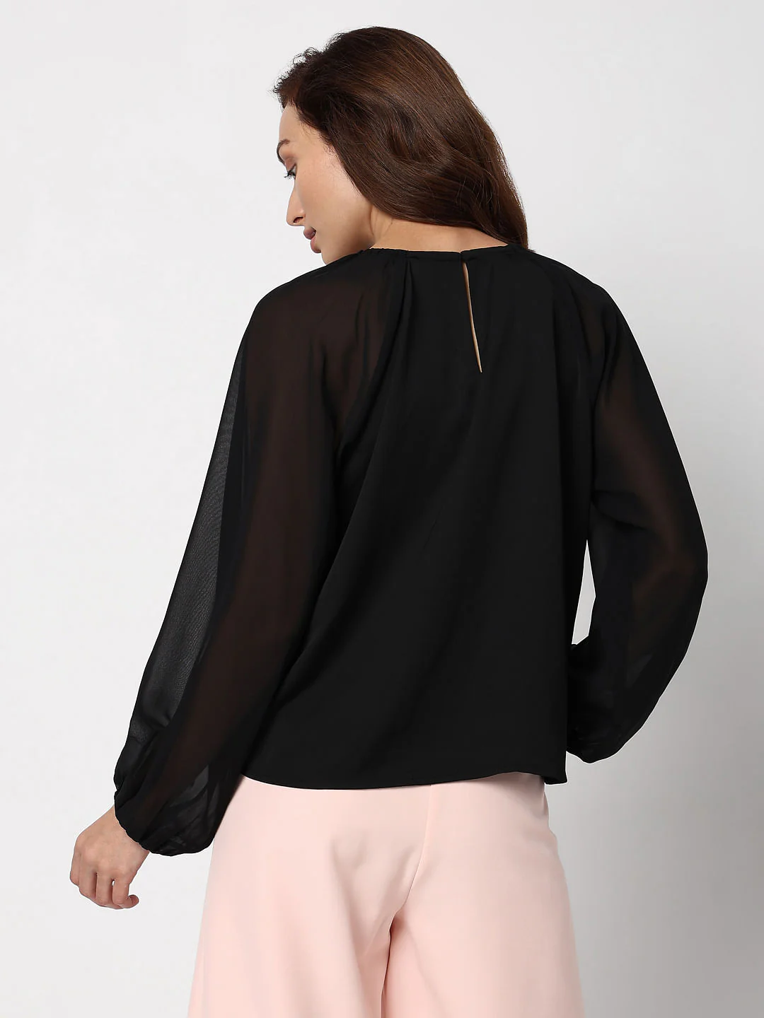 Black Chain Detail Top - Image 4