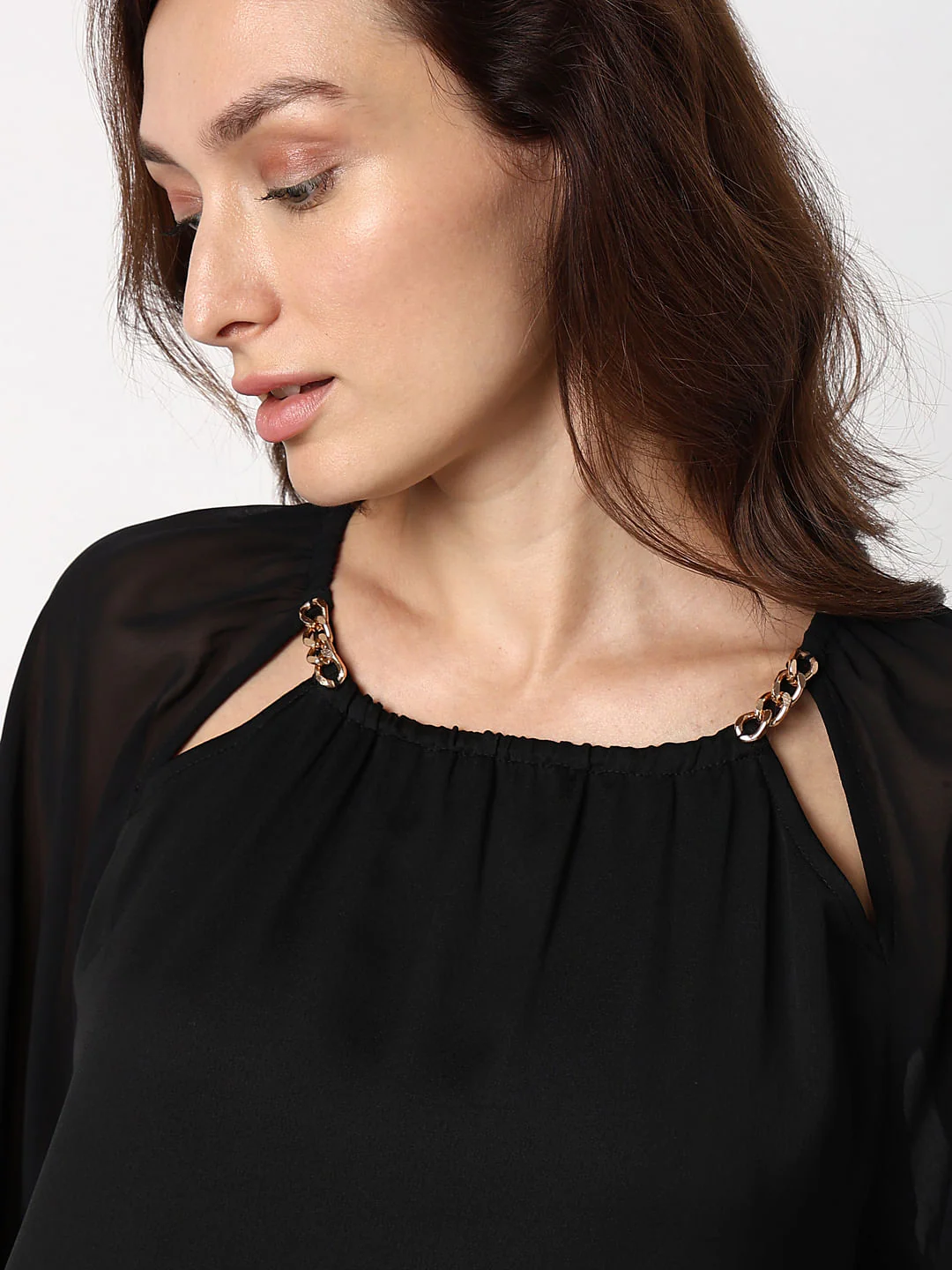 Black Chain Detail Top - Image 6