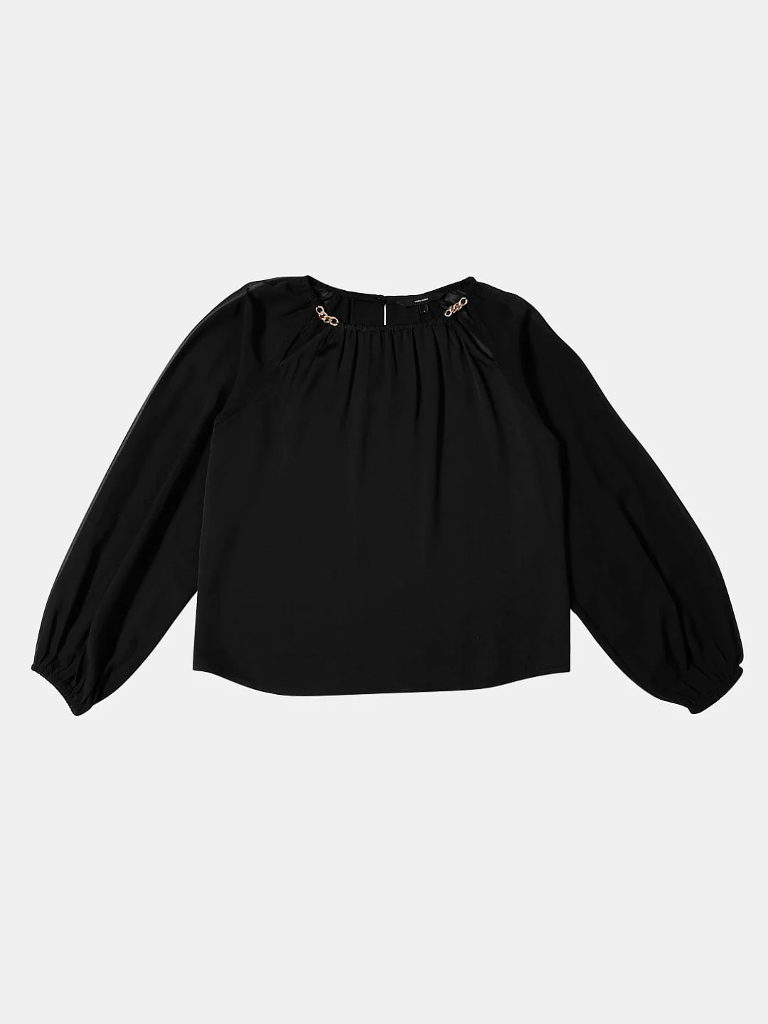 Black Chain Detail Top - Image 7