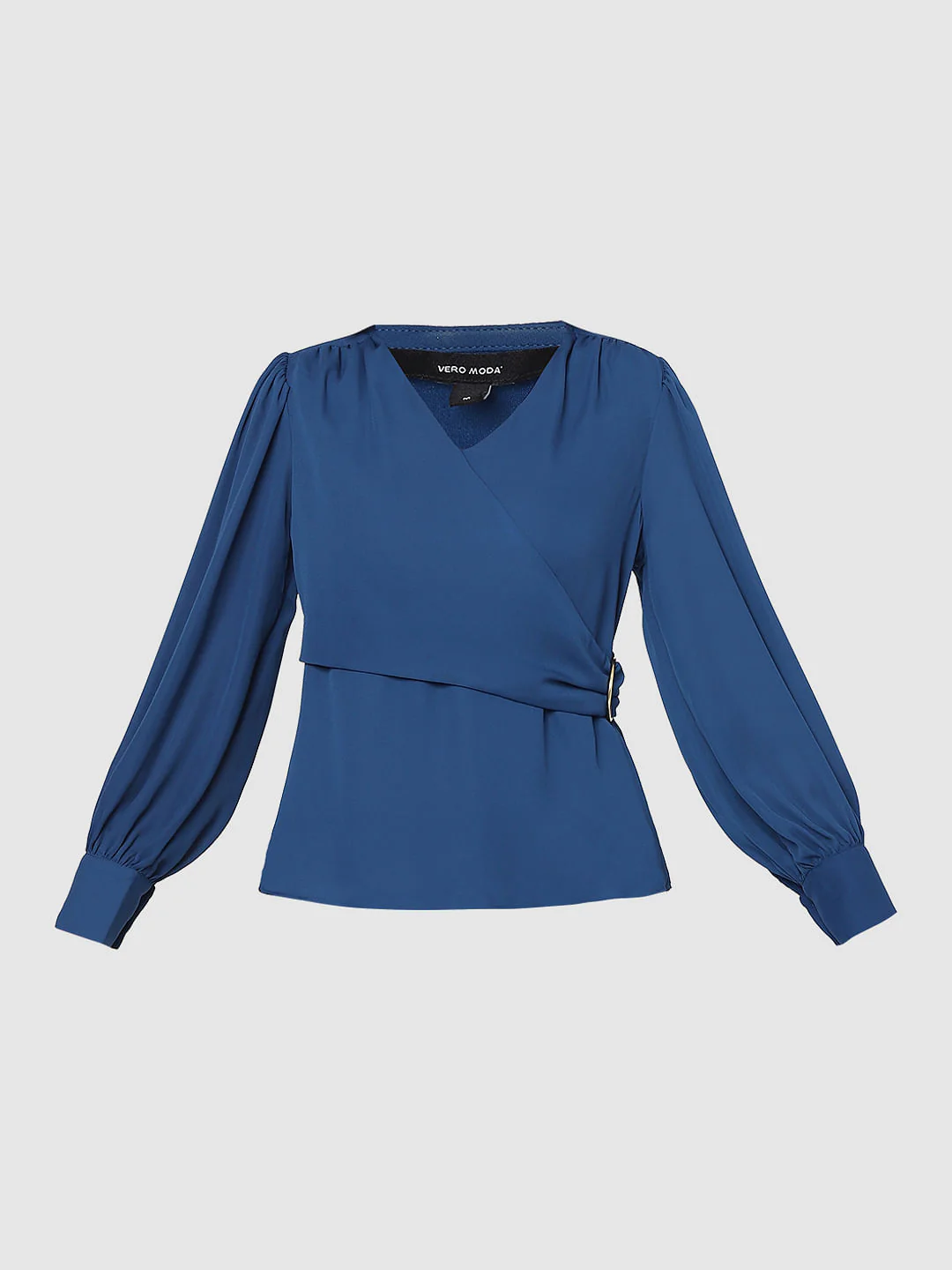 Blue Front Wrap Top - Image 7