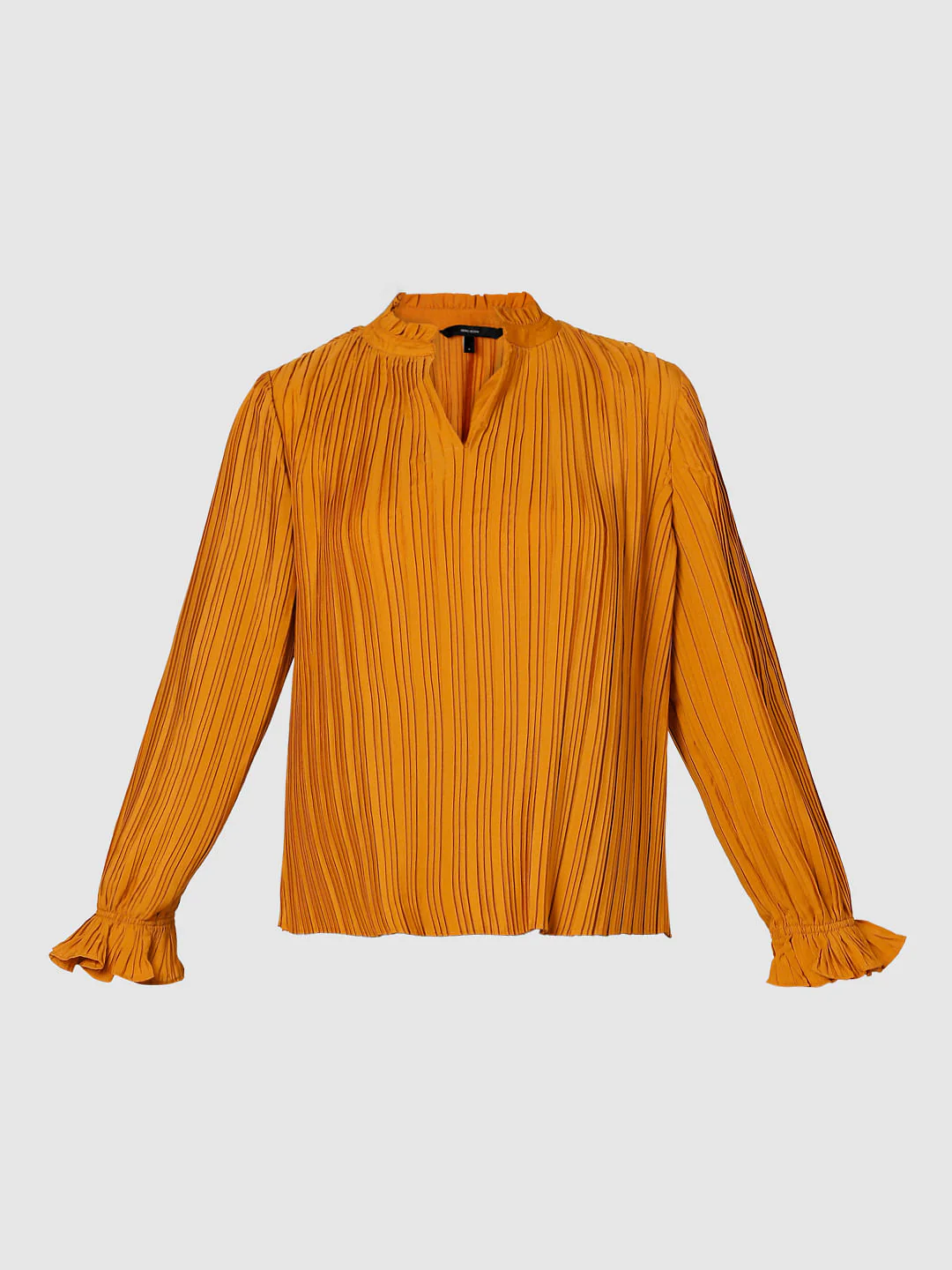 Orange Pleated Full Sleeves Top - Image 7