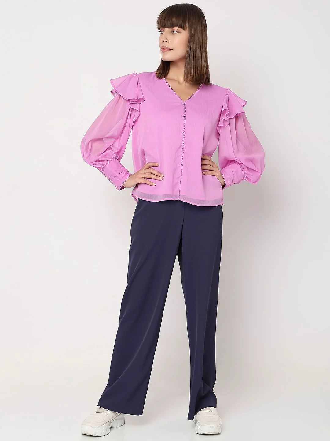 Pink Voluminous Sleeves Top - Image 5