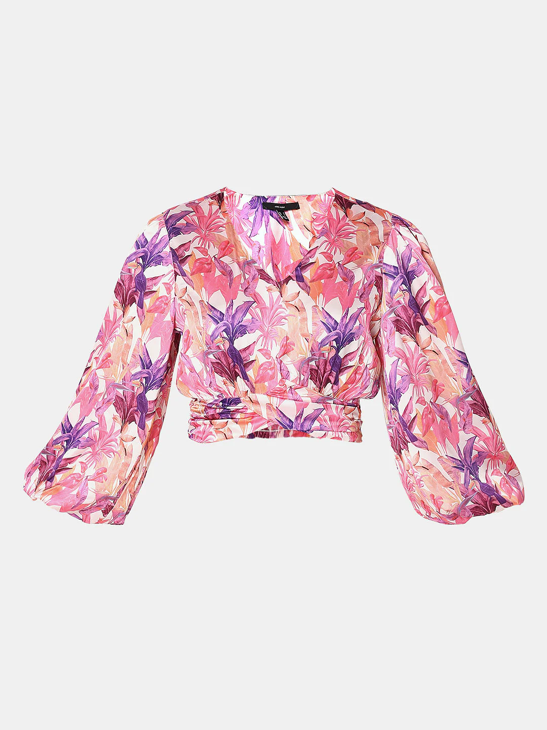Pink Floral Print Crop Top - Image 7