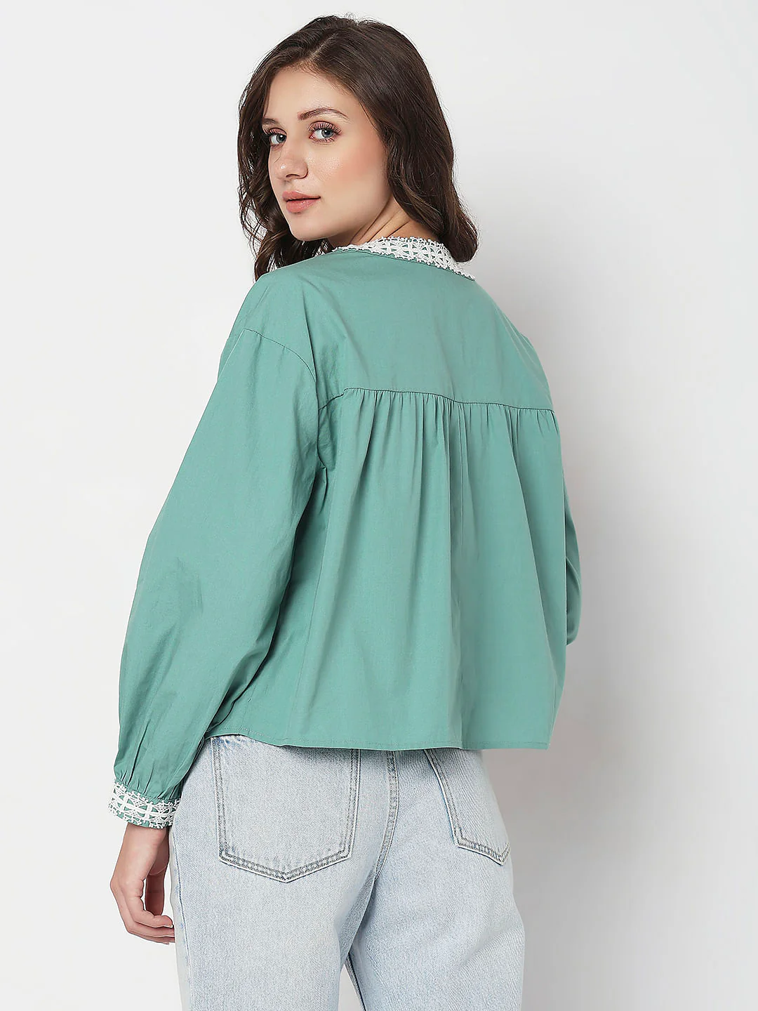 Green Embroidered Top - Image 4