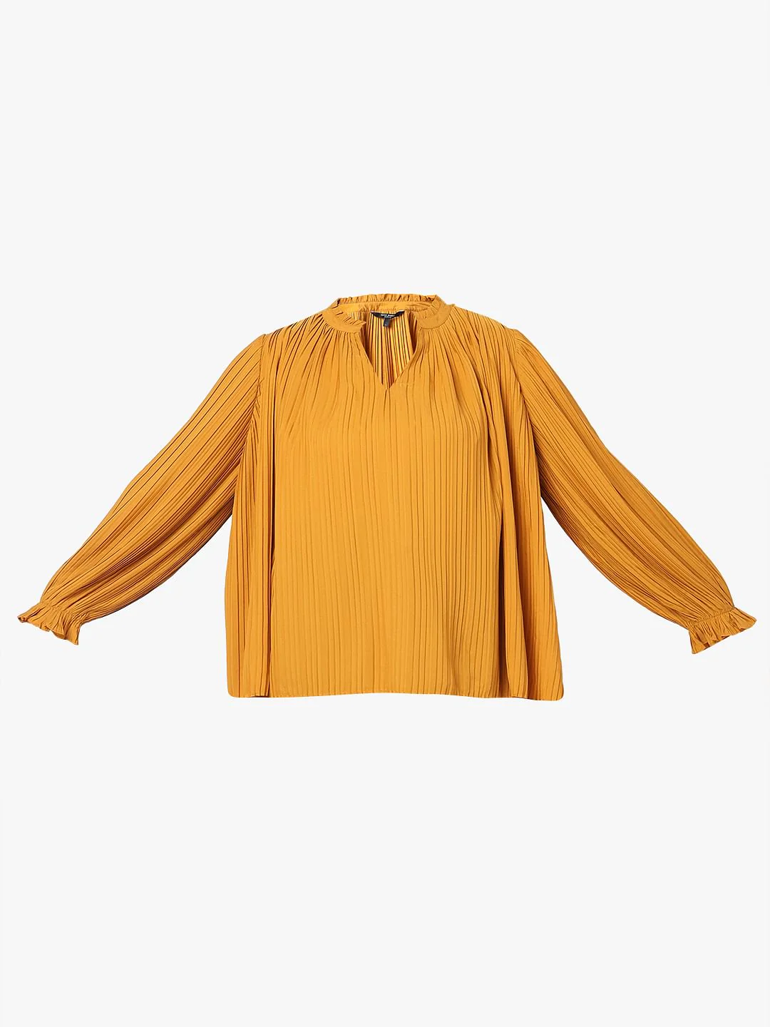 Curve Yellow Plisse Top - Image 7