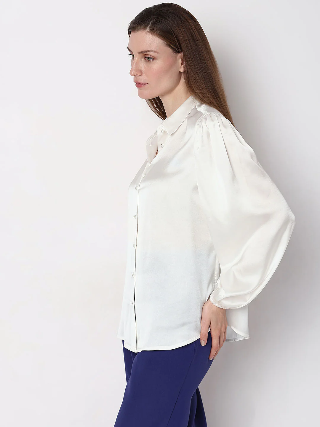 White Satin Shirt - Image 3