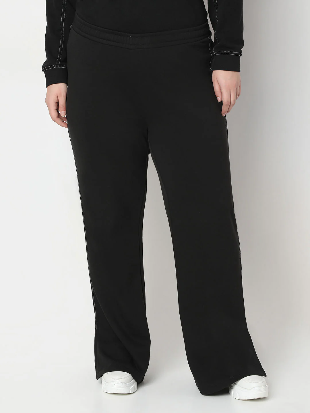 Curve Black Wide Leg Trouser - Image 2